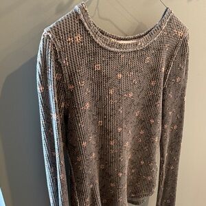 We The Free Textured Knit Top in Gray